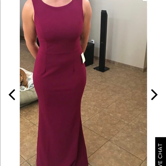 Lulus’s MINE MAGENTA BACKLESS MAXI DRESS - Picture 3 of 4